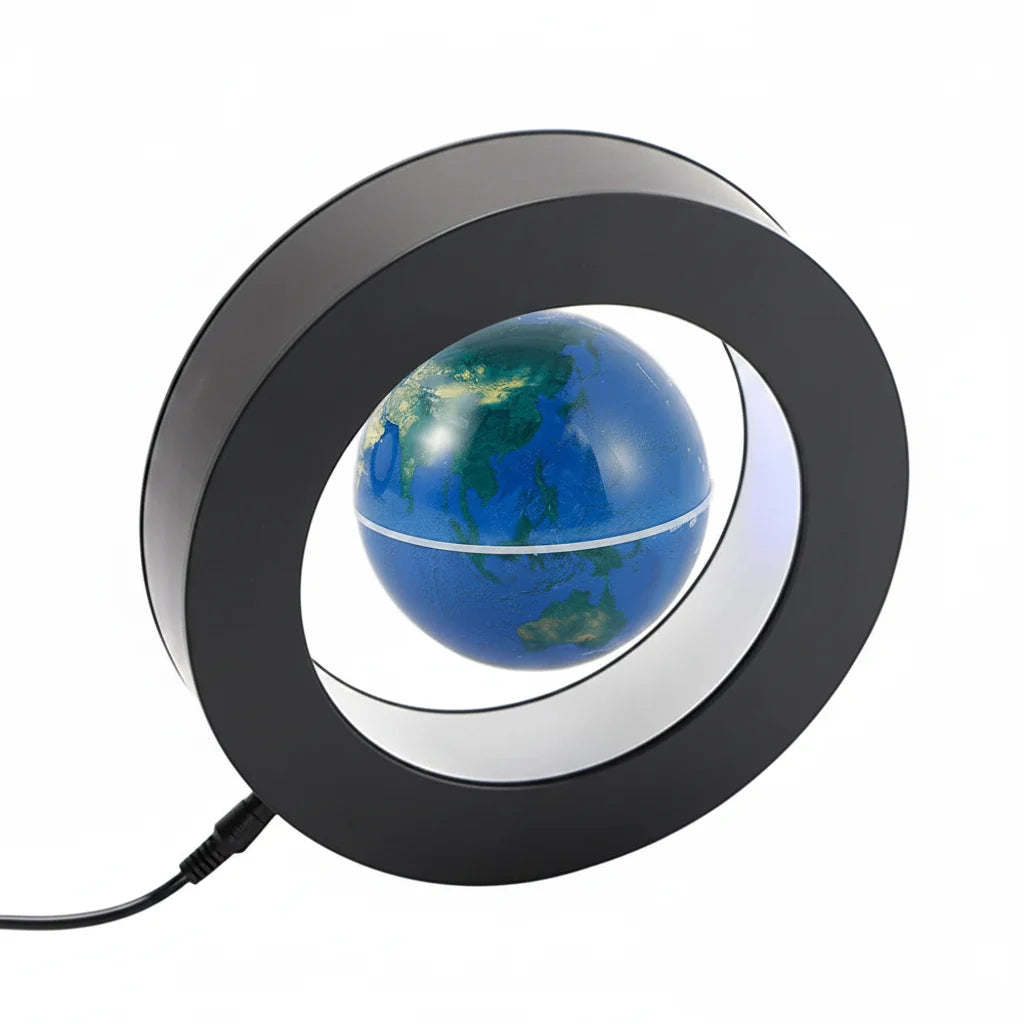 Floating Levitating Globe Lamp LED Magnetic Rotating World Map Bedside Desk Light