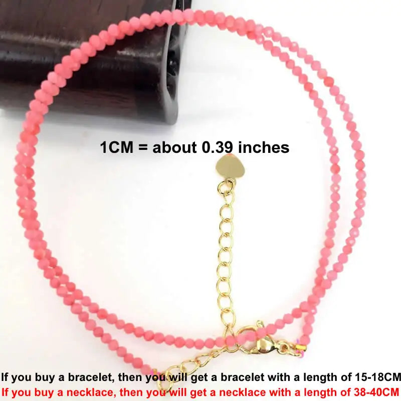 Faceted Gemstone Beaded Necklace and Bracelet Set | Natural Crystal Choker Jewelry for Men and Women