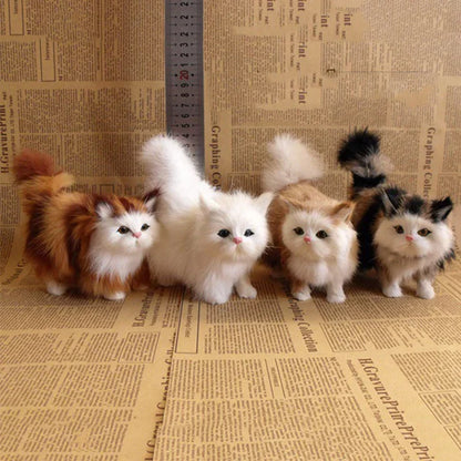 Adorables Peluches de Simulation de Chat, Douces, Modèle de Chatons en Peluche, Faux Chat, Animaux Réalistes pour Enfants Filles, Cadeau d'Anniversaire ou de Saint-Valentin