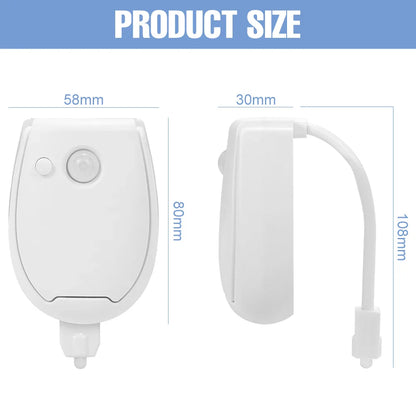 Smart Toilet Seat Night Light | PIR Motion Sensor RGB LED Lamp