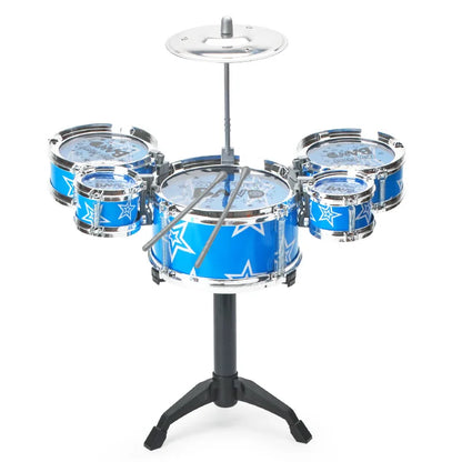 Kids Jazz Drum Set 5 Drum Kit with Cymbal Beginner Musical Toy