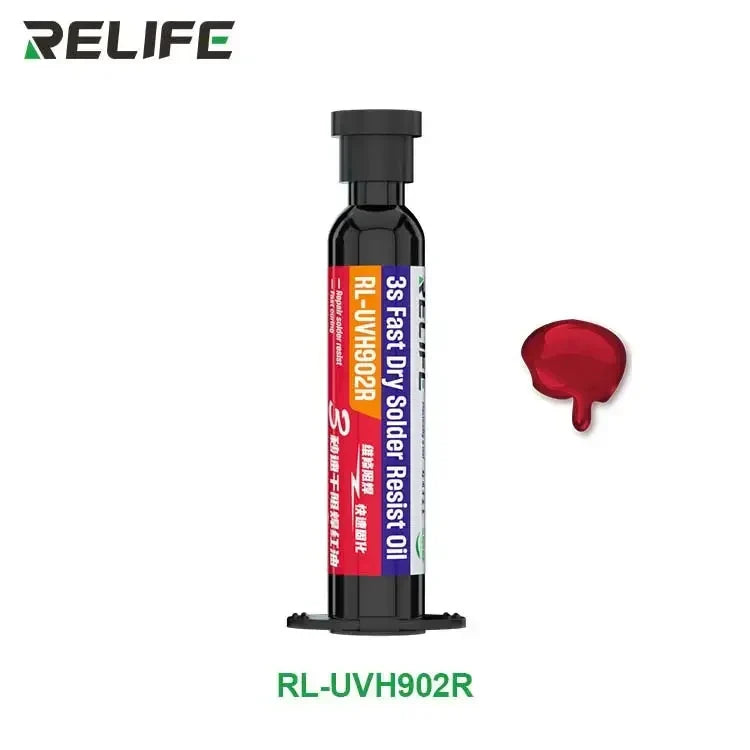 RELIFE RL-UVH902 3 Seconds Quick Drying Oil | UV Curing Solder Mask for PCB Repair