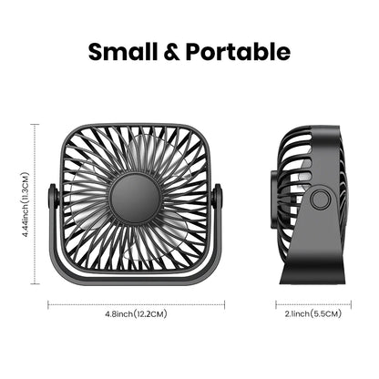 Portable Hand Fan | Mini Handheld USB Fan with Efficient Airflow | Perfect for Travel and Desk Use