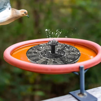 Solar Fountain Pump Floating Bird Bath Water Fountain with 4 Nozzles