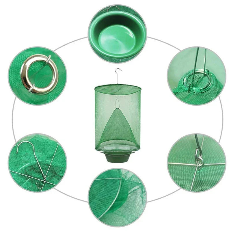 Reusable Fly Catcher Pest Control | Hanging Trap for Flies, Mosquitoes, and Moths