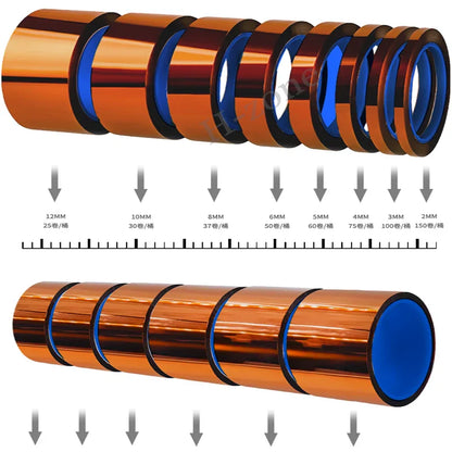 High Temperature Polyimide Tape | 400°C Heat Resistant Insulation Tape for PCB Circuit Board Battery Repair