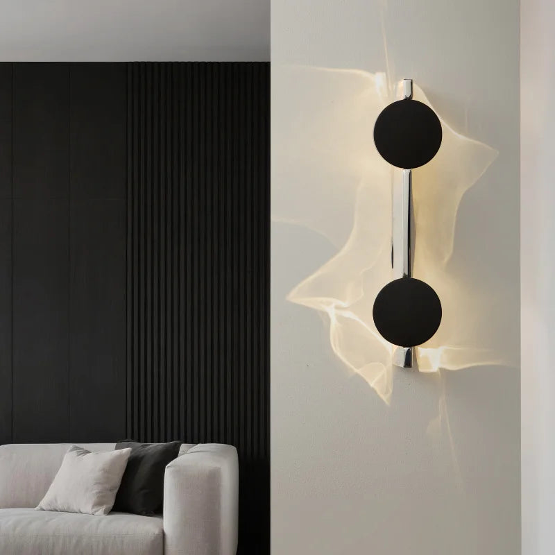Stainless Rotatable LED Wall Sconce Creative Shadow Light Bedroom Bedside Stairs