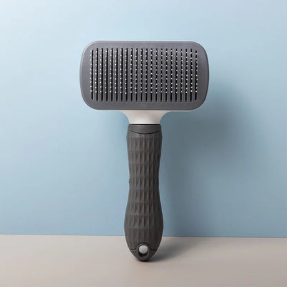 Pet Deshedding Comb | Self Cleaning Needle Brush for Dogs and Cats