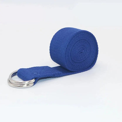 Cotton Yoga Strap | Adjustable D Ring Buckle Belt for Pilates and Dance