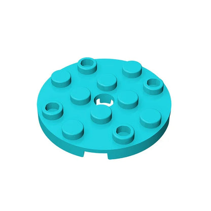 Gobricks GDS-841 Round Plate 4x4 with Hole | Compatible Building Block for DIY Creations