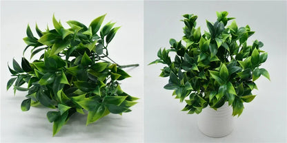 Planta artificial pequeña, helecho de Boston, hierba verde, decoración del hogar, hojas falsas, follaje, decoración de jardín, fiesta, bodas