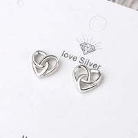 925 Sterling Silver Love Heart Stud Earrings | Classic Fine Jewelry for Women