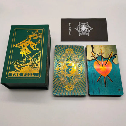 Nouveau Tarot Rider Waite en plastique, dorure à chaud, cartes de divination exquises pour jeu de société, pour collection.