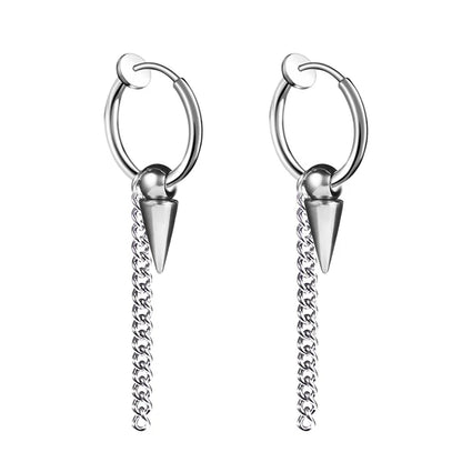 2pc Punk Stainless Steel Arrow Stud Earrings | Unisex Gothic Jewelry
