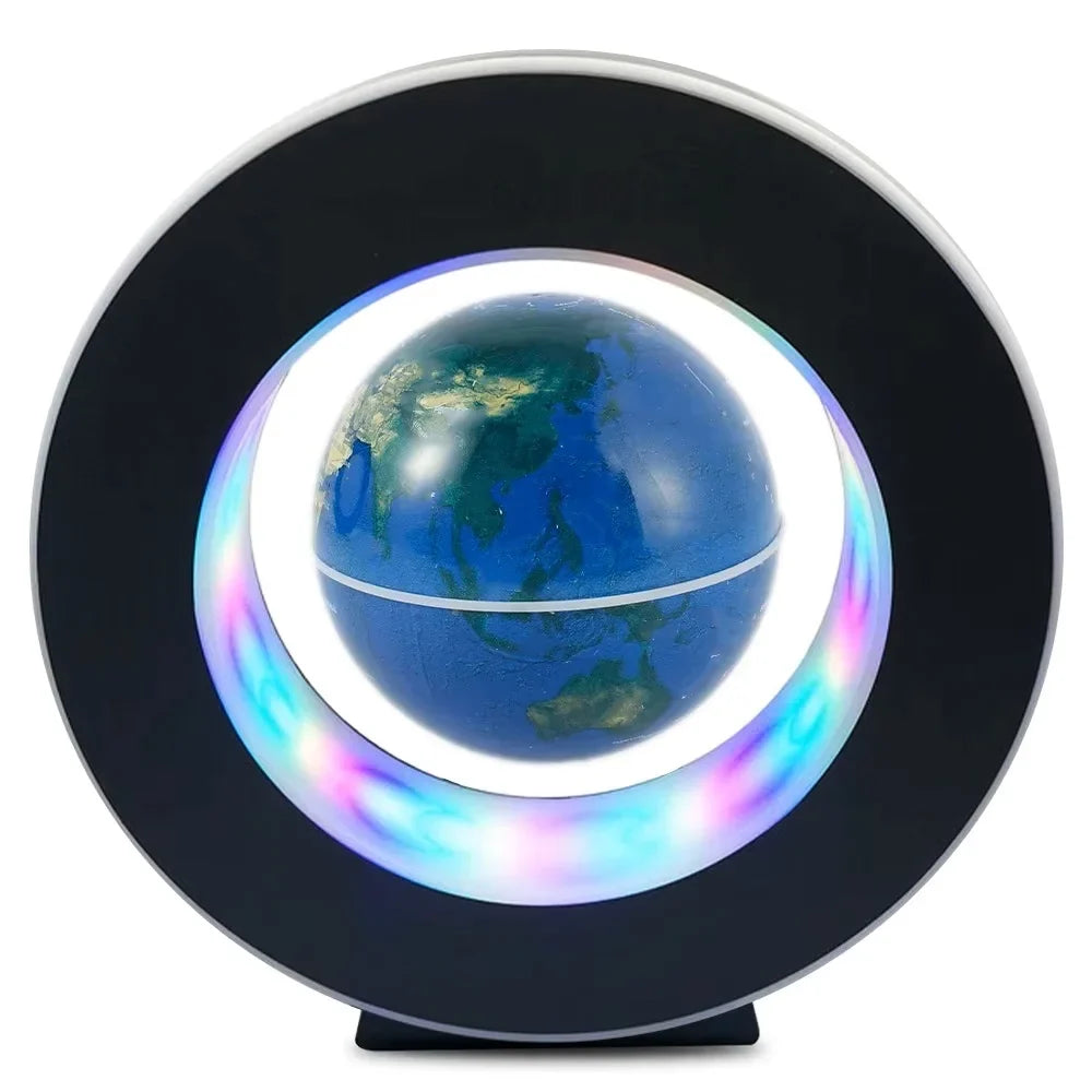 Floating Levitating Globe Lamp LED Magnetic Rotating World Map Bedside Desk Light