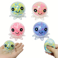 Poulpe lumineux anti-stress | Balle à presser phosphorescente pour enfants et adultes