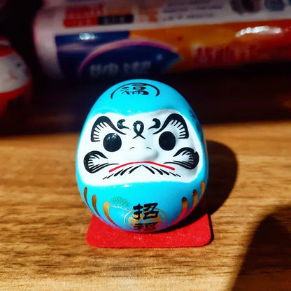 Cerámica Japonesa Daruma Artesanía Gato de la Suerte de Dibujos Animados Adorno de la Fortuna Paisaje Accesorios de Decoración del Hogar Regalos Decoración de la Sala de Estar