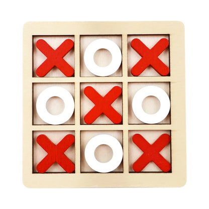 Juego de puzle de tic-tac-toe de madera para dos jugadores, juego de mesa interactivo de lógica y estrategia, regalo de cumpleaños para fiestas familiares para niños y niñas