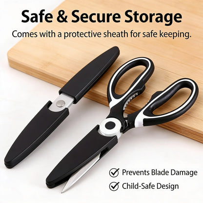 Multipurpose Kitchen Scissors Heavy Duty | Ergonomic Shears for Everyday Cutting
