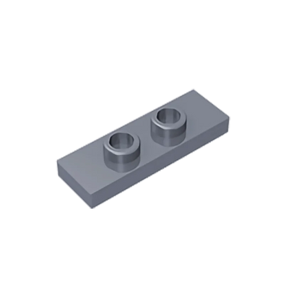 Gobricks GDS-1504 Plate, Modified 1 x 3 with 2 Studs (Double Jumper) | Compatible Building Block Piece