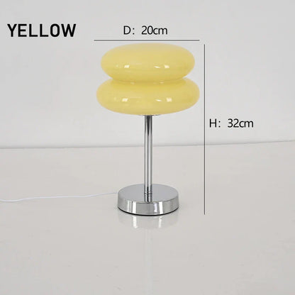 Ins Glass Stained Table Lamp Children's Lamp Bedroom Bedside Atmosphere Lamp Decoration Egg Tart Lamp Drop Shipping Dropshipping