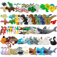 Marine Animal Building Blocks Set | Crocodile Whale Shark Octopus Snake Dinosaur Toys