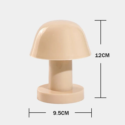 Mini Mushroom LED Night Light | Battery Powered Portable Desk Lamp for Bedroom Decor