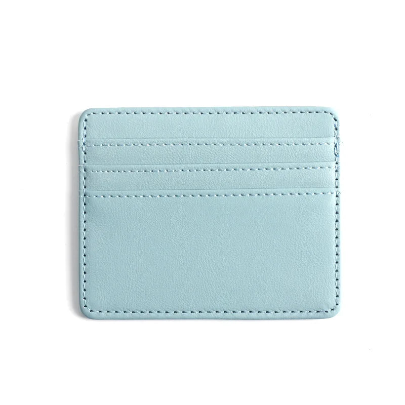 1Pc Pu Leather ID Card Holder | Slim Candy Color Credit Card Box
