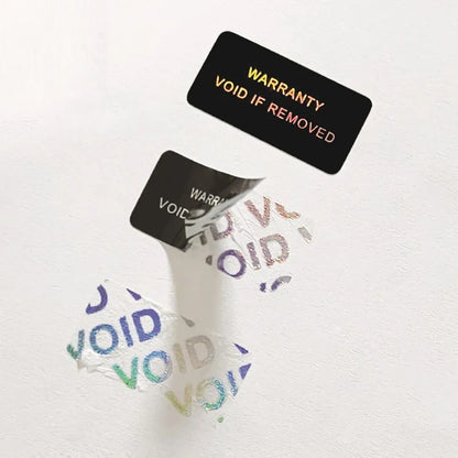 100 Pack Tamper Proof Warranty Stickers | Security Seal Void Labels