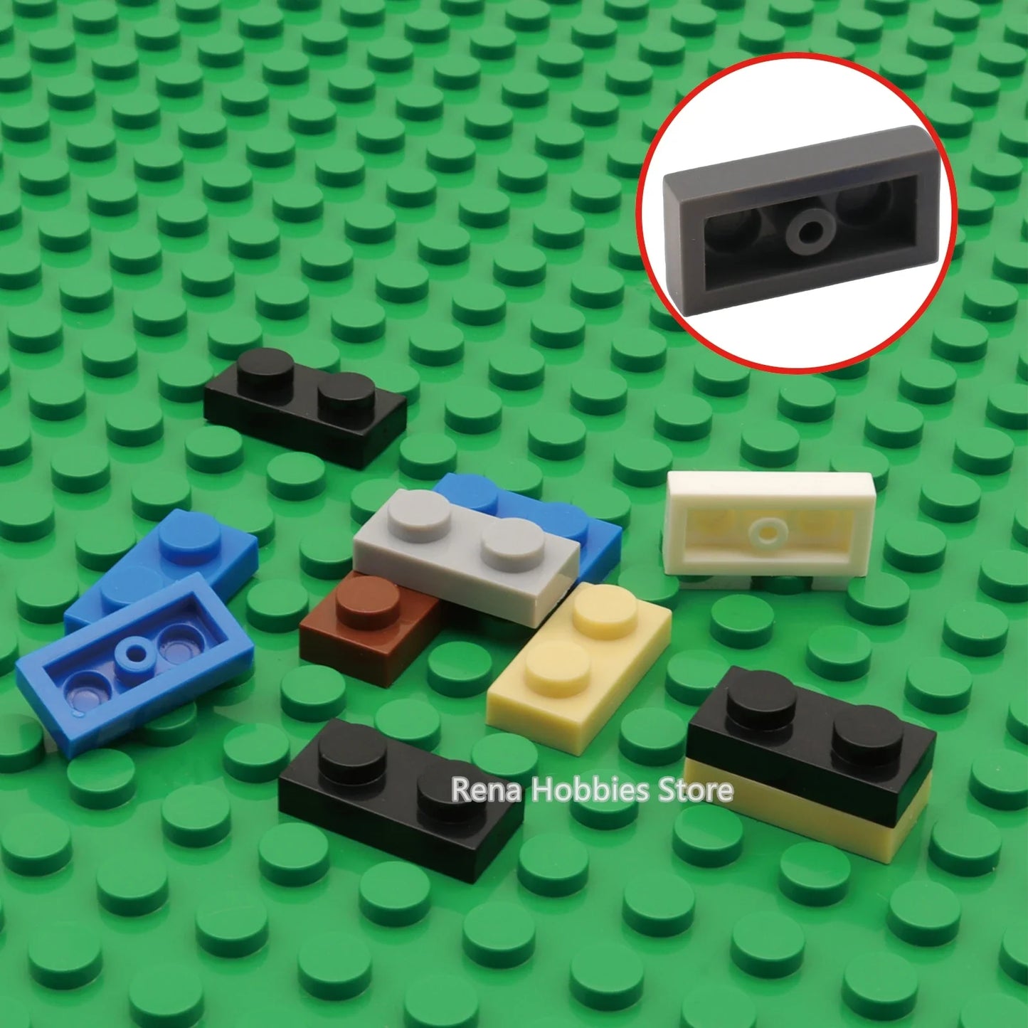 200PCS DIY Building Blocks Thin Figures Bricks 1x2 Dots | Educational Creative Toy Set Compatible with 3023