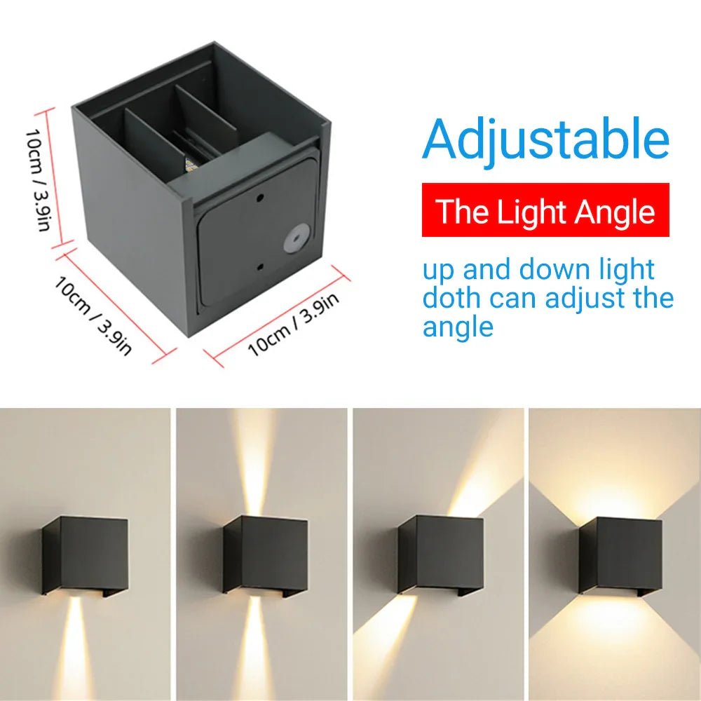 Lot de 2 appliques murales intelligentes d'extérieur RGBCW 10W LED, contrôle vocal et via application