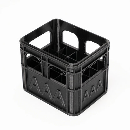 3D Printed Beer Crate Style Stackable Battery Storage Box | AA AAA 18650 21700 9V Organizer