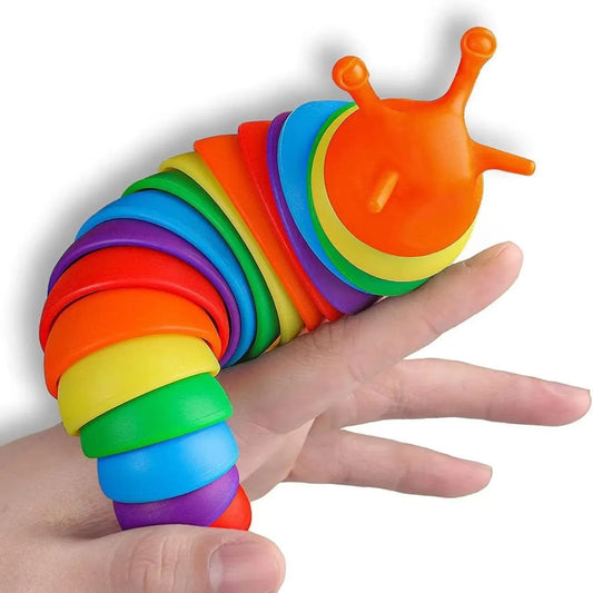 Colorful Slug Stress Relieving Toy | Bizarre Caterpillar Simulation Squeeze Puzzle