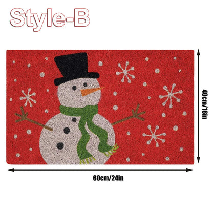 Christmas Door Mat Outdoor Welcome Mat For Front Door, Entryway Christmas Carpet, 60X40CM Inch Door Mats, Anti-Slip Rug For Home