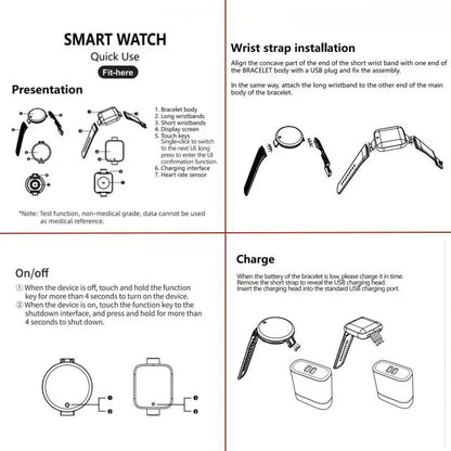 B41 Real Stepcount Smart Watch | Multi Function Fitness Tracker for Men and Women