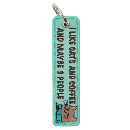 Spanish Quotes Embroidery Key Tag | Motorcycle Keychain for Men