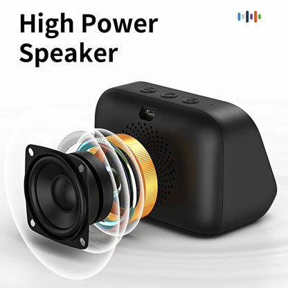 Smart Alarm Clock Bluetooth Speaker with Night Light Weather Display Music Player