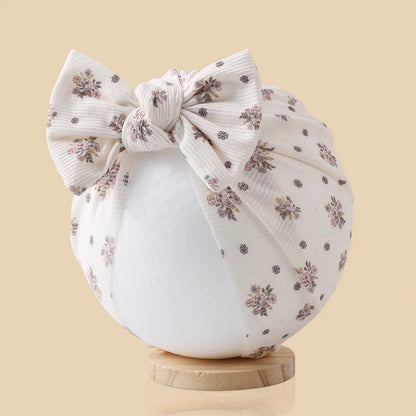 Baby Turban Hats with Prints | Soft Knit Newborn Caps