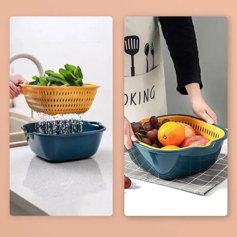 6-Piece Fruit & Vegetable Drain Basket Set – Kitchen Colander