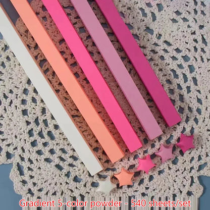 540 Sheets Origami Star Paper Strips | Colorful Lucky Star Folding Paper for DIY Crafts