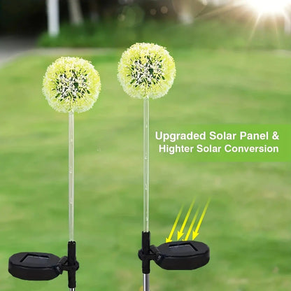Solar LED Dandelion Lights,Outdoor Waterproof Decorative Lights,Landscape Lighting For Garden,Lawn,Yard,Pathway And Potted Plant