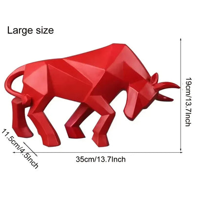 Nordic Modern Simple Resin Bull Ornaments Creative Home Decoration Crafts Indoor Study Office Cow Statue Animal Figurine