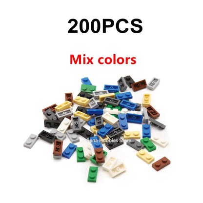 200PCS DIY Building Blocks Thin Figures Bricks 1x2 Dots | Educational Creative Toy Set Compatible with 3023
