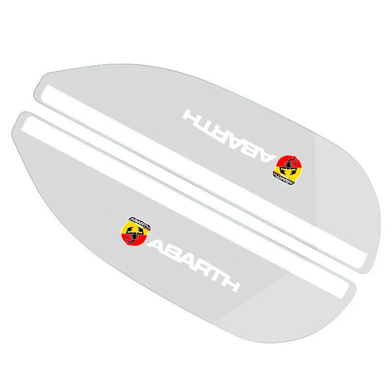 2Pcs Car Rearview Mirror Rain Shield Rain Eyebrow Cover for Fiat Abarth 500e Panda | Transparent