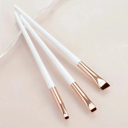 Ultra-Thin Eyebrow Brush Set | 3-Piece Angled Precision Makeup Brushes