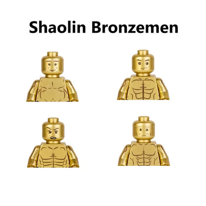 Mr Gold Building Blocks Mini Figure | Compatible Electroplate Plating Gold Chrome Action Figure Toy