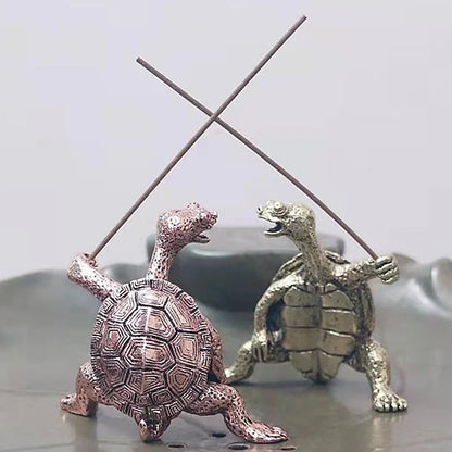 Mini Metal Turtle Incense Holder | Cute Animal Sandalwood Stick Burner for Home Decor