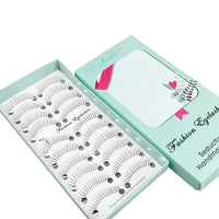 Anime Style False Eyelashes 10 Pairs | 11mm C-Shaped Curled DIY Strip Lashes