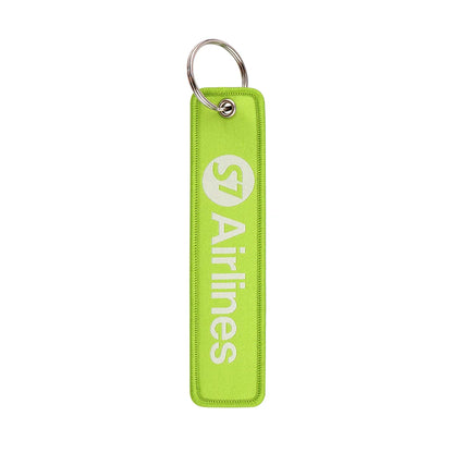 Aviation Sign Embroidery Key Fob | Motorcycle Keychain and Gift Accessory