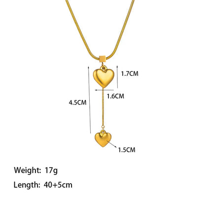 316L Stainless Steel Heart Necklace with Delicate Chain | Hypoallergenic Jewelry Gift for Women